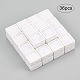 アクリルジュエリーボックス  スポンジで  正方形  ホワイト  2.95x2.95x1.65cm OBOX-WH0004-05A-02-7