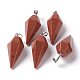 Faceted Cone Synthetic Goldstone Pendants G-I299-A02-1