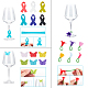 PandaHall Elite 3 Sets 3 Styles Silicone Wine Glass Charms FIND-PH0002-51-7