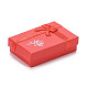 バレンタインデーには、パッケージのボール紙のペンダントネックレスボックスを表示します  ちょう結びに  長方形  ミックスカラー  7x5x2cm BC052-7