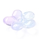 Electroplate Transparent Glass Bead Caps GLAA-A002-02A-3