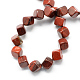 Cube Shaped Gemstone Natural Red Jasper Beads Strands G-S108-08-2