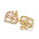 Латунные микро проложить кубического циркония подвески KK-L243-14G-04-2