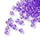 透明なアクリルビーズ  双円錐形  青紫色  4x4mm  穴：1.2mm  約25000個/500g TACR-XCP0001-07-3