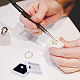 Benecreat 24 パックアクセサリーディスプレイボックスホワイトダイヤモンドディスプレイケースジュエリーボックスコンテナー透明なガラス窓付きおやつ用  宝石  コイン  ダイヤモンド  ギフト包装  1.63x0.65 CON-WH0095-25A-6