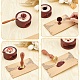 Brass Wax Seal Stamps with Rosewood Handle AJEW-WH0412-0133-3