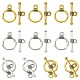 20Pcs 2 Colors Tibetan Style Alloy Toggle Clasps FIND-YW0004-23-1