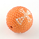 Perles rondes en strass de résine RESI-S310-22x24-01-2