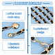 2 cinturones de cadena de eslabones de aluminio de 2 estilos con dijes redondos y de corazón AJEW-FG0002-89-3