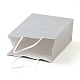 純色クラフト紙袋  ギフトバッグ  ショッピングバッグ  紙ひもハンドル付き  長方形  グレー  21x15x8cm AJEW-G020-B-07-4