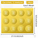 12 hoja de pegatinas autoadhesivas en relieve de lámina dorada. DIY-WH0451-029-2