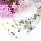 Faceted Rondelle Transparent Glass Beads GLAA-R152-6mm-M1-2