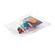 長方形のプラスチック製ジップロックキャンディーバッグ  保存袋  セルフシールバッグ  トップシール  オレンジ柄  8x6x0.2cm OPP-M004-03A-3