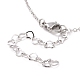 304 кулон ожерелья из нержавеющей стали с сердцем NJEW-JN03518-01-5