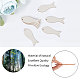 GORGECRAFT 20PCS Fish Wood Cut Out Pendants Wooden Christmas Tags Hanging Slices Ornaments Sets with Hole Ropes for Crafts Wedding Christmas Birthday Themed Party Arts Decoration Painting Arts WOOD-WH0124-26C-6
