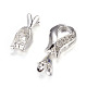 Alloy Rhinestone Magnetic Clasps X-RB-A047-01S-3