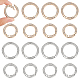 WADORN 16pcs Alloy Spring Gate Rings with Rhinestone RB-WR0001-01-1