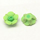 Handmade Polymer Clay 3D Flower with Leaves Flatback Cabochons CLAY-Q208-M02-2
