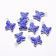 Silver Color Plated Alloy Enamel Butterfly Pendants ENAM-J201-13S-A-1