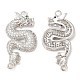 Brass Micro Pave Clear Cubic Zirconia Connector Charms KK-Q775-08P-1