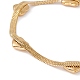 Placage ionique (ip) 304 bracelet en chaîne à chevrons perlé en acier inoxydable pour femme BJEW-G656-05G-3