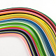 Quilling bandes de papier rectangle de 36 couleurs DIY-R041-03-4