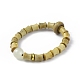 Bracelet extensible en perles de bois de santal vert pour femme BJEW-H566-11D-1