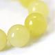 Jade naturel de citron chapelets de perles rondes G-E334-8mm-07-4