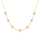 Ожерелья-подвески из настоящего 18-каратного золота из нержавеющей стали с цветочными бусинами для женщин ZU7847-4-1