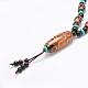 Buddhist Jewelry Natural Tibetan Agate Beaded Necklaces NJEW-F131-31-3