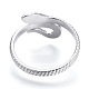 304 anello a polsino aperto serpente in acciaio inossidabile RJEW-N040-21-3