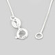 925 collier pendentif cage en argent sterling NJEW-S415-10-6