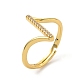 Латунные микро проложить пальцев кольца кубического циркония RJEW-H258-19G-4