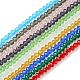 DIY キラキライヤリングブレスレット作成キット  ロンデルガラスビーズを含む  伸縮性のある糸  真鍮のピアスフック  ミックスカラー  860~890個/セット DIY-YW0007-10-2