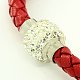 Braided Leather Cord Bracelet Makings BJEW-D283-03-3