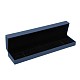 Rectangle Leather Necklace Gift Boxes with Black Velvet LBOX-D009-08B-3