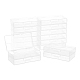 BENECREAT 16Pcs Frosted Plastic Storage Containers Rectangle Bead Box Drawer Organizers with Lid for Beads Cards and Other Craft Accessories CON-BC0006-43-1