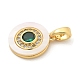 Подвески из латуни с микропаве из циркония KK-M303-02G-02-2