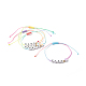 Bracelets de perles tressés en fil de nylon réglable BJEW-JB06402-1