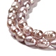 Fili di perle di perle d'acqua dolce coltivate naturali PEAR-E016-131-3