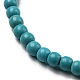 Turquoise synthétique bracelets en perles extensibles BJEW-A117-A-18-5