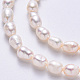 Fili di perle di perle d'acqua dolce coltivate naturali PEAR-F007-70-4