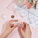 六角形のプラスチック製のキャンディーボックス  キャップ付き  結婚式のお菓子の収納に  透明  4x4.5x4cm CON-WH0092-43-3