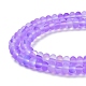 Frosted Transparent Glass Beads Strands FGLA-M002-01D-3