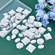FINGERINSPIRE 60 Pcs 4 Styles Large Acrylic Self-Adhesive Rhinestone Clear Flat Back Gems Stick with Container Crystals Bling Sticker for Costume Making Cosplay (Square TACR-FG0001-16-4