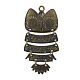 Antiguos colgantes de pájaro de esmalte de aleación de tono dorado ENAM-J083-13AG-2