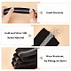 BENECREAT 10.9 Yards 1 Inch Sewing Stretch Elastic Bands with Silver Glitter in Black Flat Wide Elastic Bands for Sewing OCOR-WH0080-72B-4