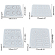 Kits de moldes de silicona para pendientes geométricos y con forma de letra de diy DIY-OC0002-84-3