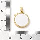 Brass Micro Pave Clear Cubic Zirconia with Acrylic Pendants KK-G483-12G-3