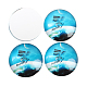 Starry Sky Printed Glass Half Round/Dome Cabochons GGLA-N004-12mm-D-3